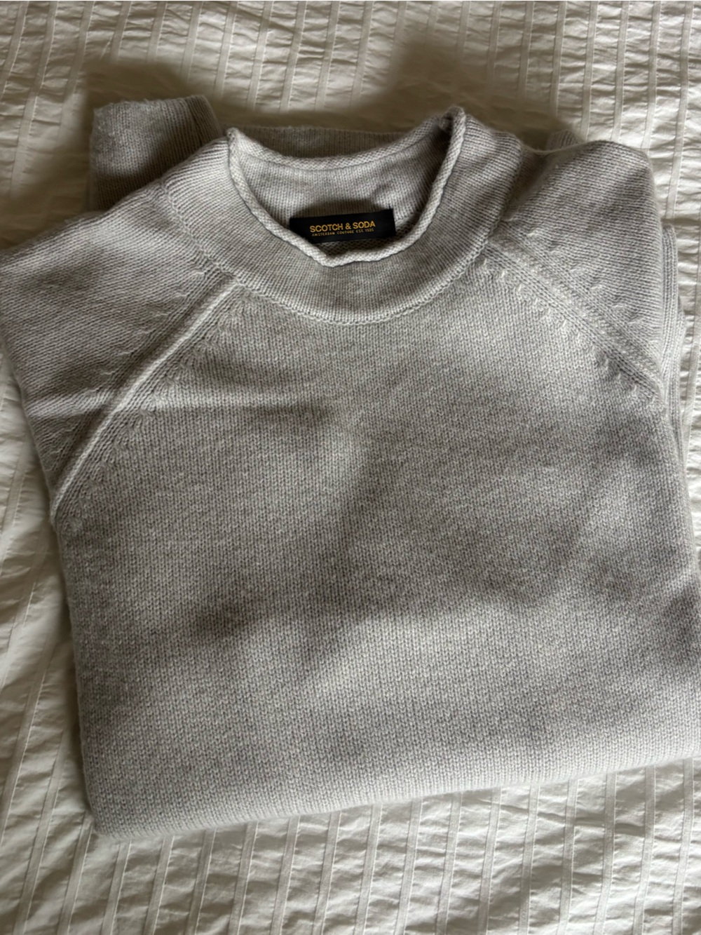 Scotch & Soda Light Gray Knit Crewneck